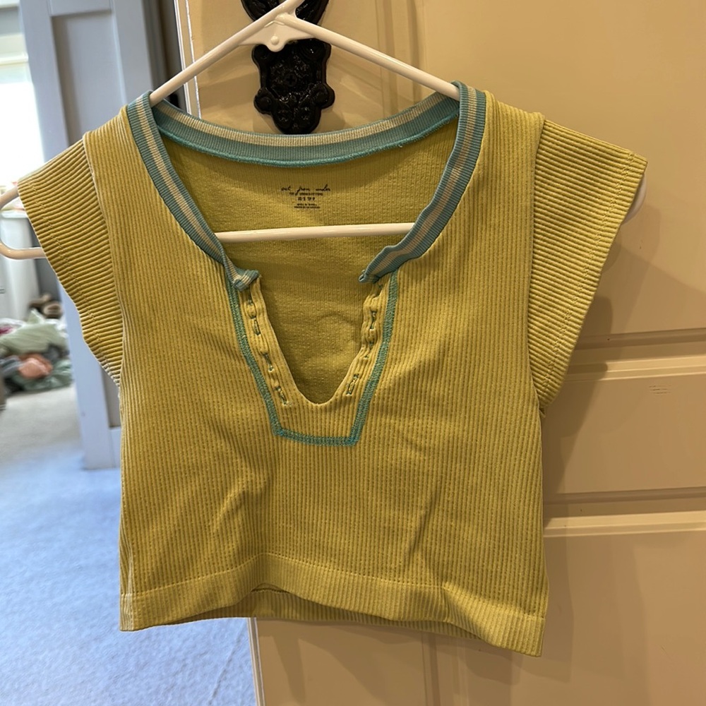 urban outfitters out from under going for gold top, like green and blue